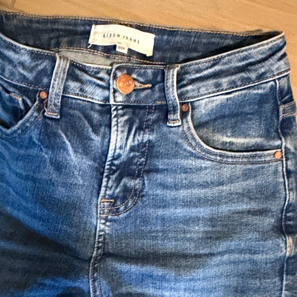 Denim Blue Straight Leg Women's Jeans - Picture 4 of 6